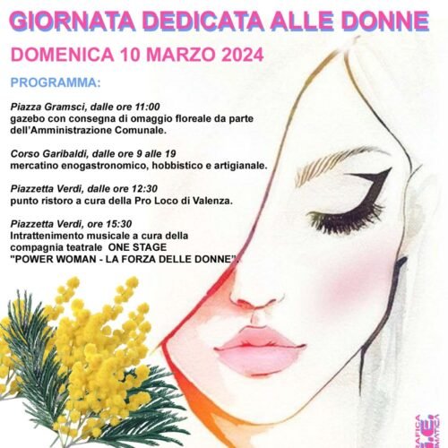Rinviata a domenica 24 marzo la “Giornata dedicata alle donne” a Valenza