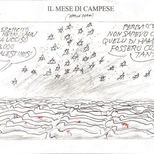 Le vignette di aprile firmate dall’artista valenzano Ezio Campese
