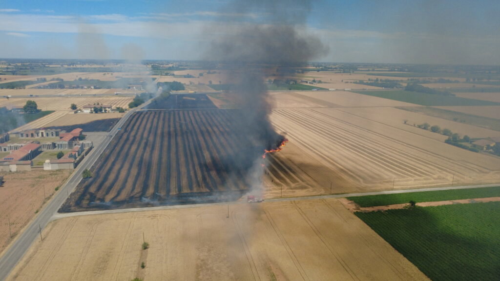 Incendio sterpaglie San Giuliano
