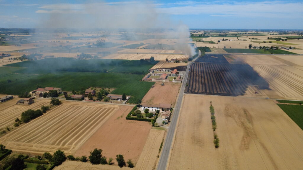Incendio sterpaglie San Giuliano