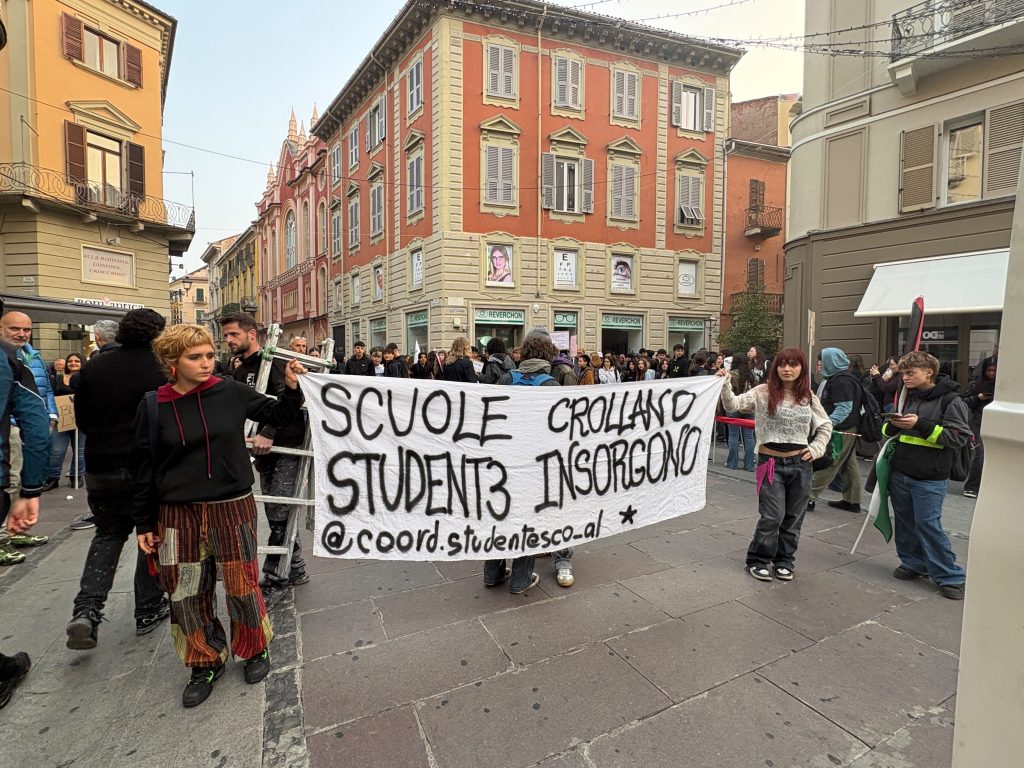Protesta studenti Alessandria