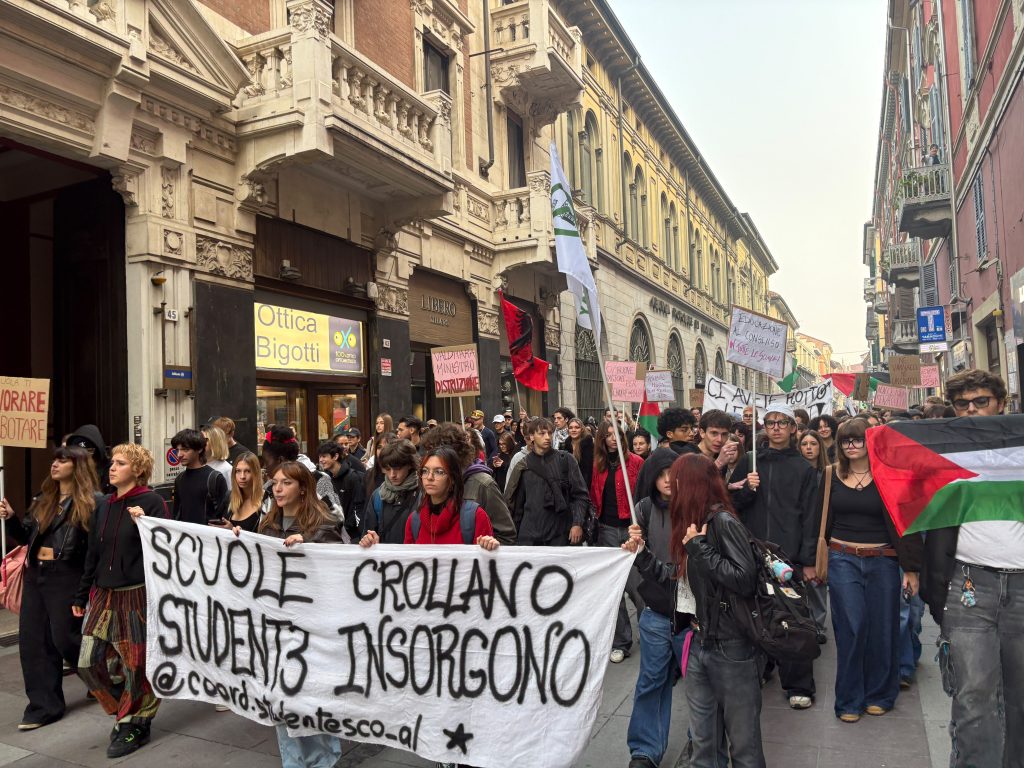Protesta studenti Alessandria