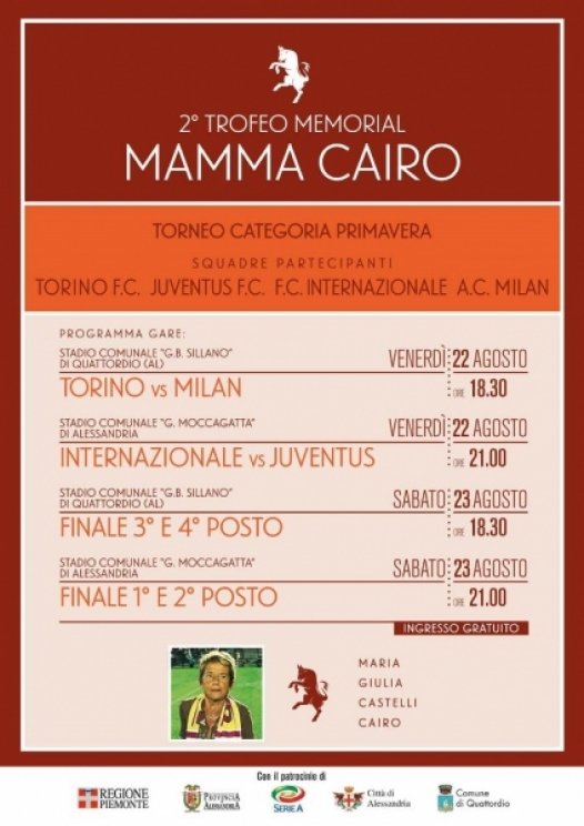 Al via il secondo Trofeo Memorial Mamma Cairo