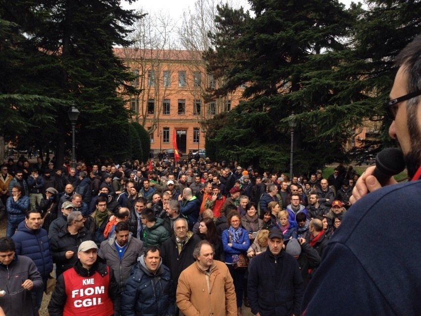 Lo sciopero della Fiom Cgil a Novi [VIDEO]