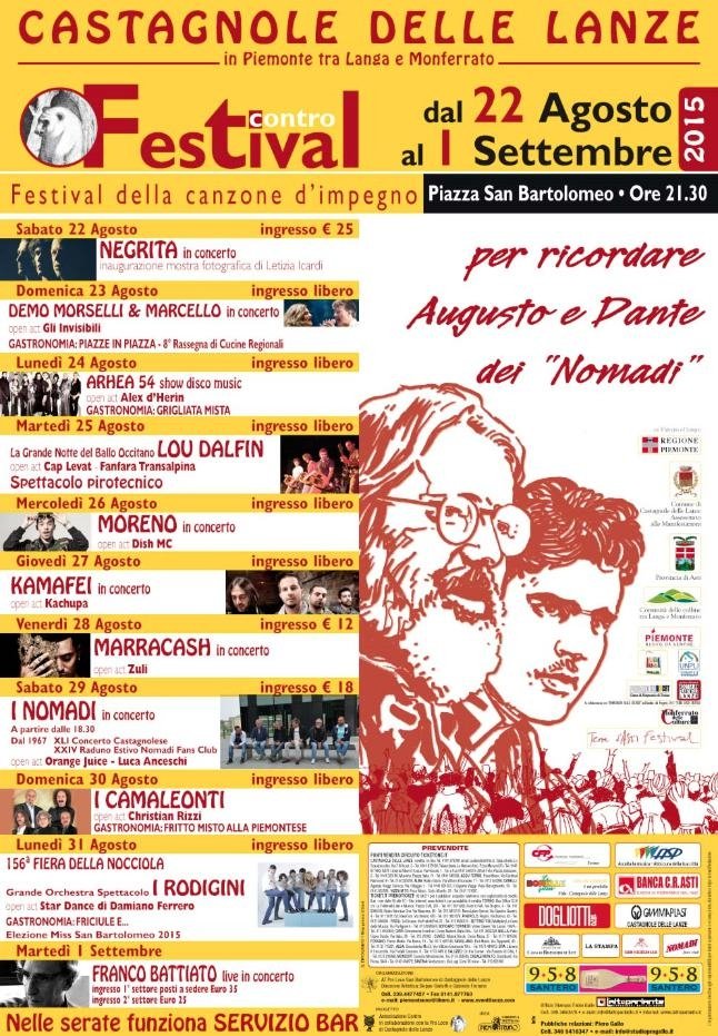 A Castagnole Delle Lanze torna il Festival Contro