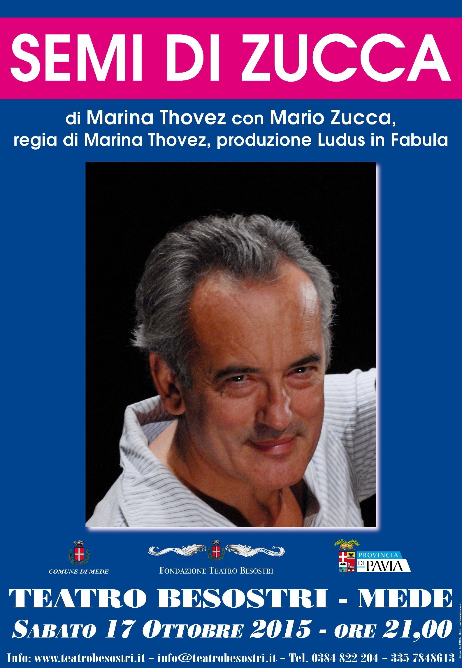 L’ironia dissacrante di Mario Zucca al Teatro Besostri di Mede