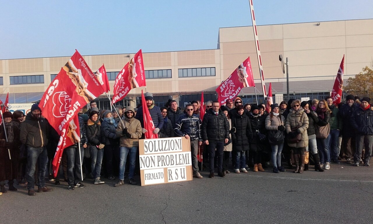 “Adesione totale” allo sciopero proclamato dai sindacati alla Paglieri Sell System
