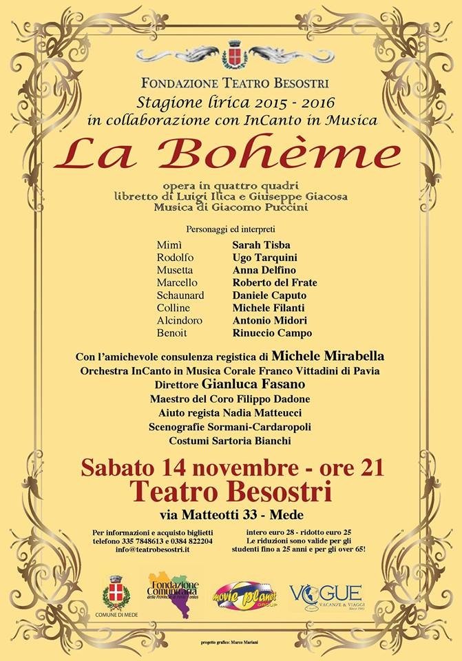 La grande opera al Teatro Besostri: La Bohème