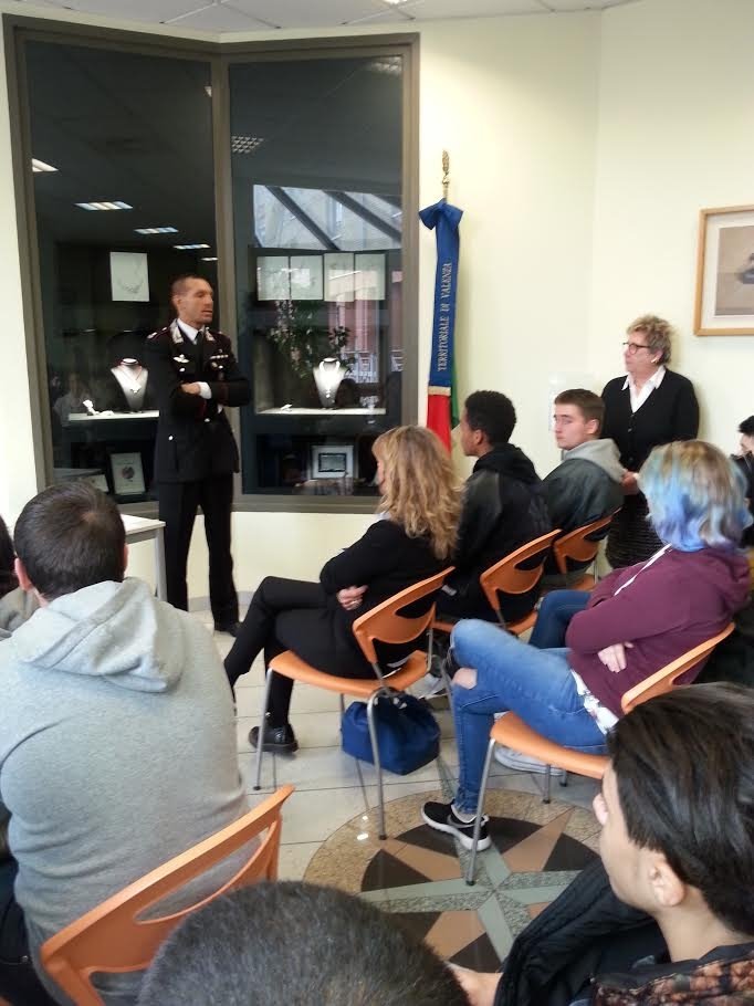 Lezione di legalità per gli studenti del ForAl. In “cattedra” il Comandante della Compagnia Carabinieri di Alessandria