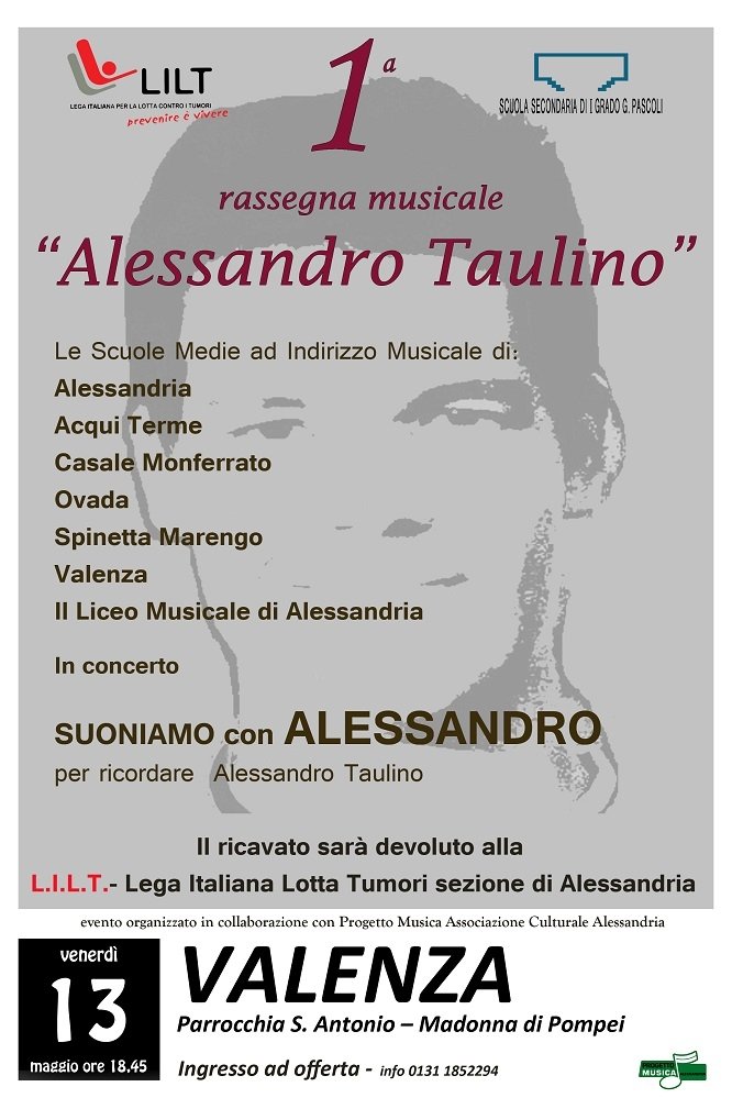1° rassegna musicale “Alessandro Taulino” a Valenza