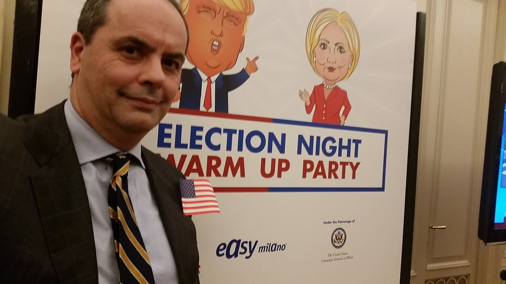 Election Night 2016: Nicola Sirchia tra gli invitati del party alla American Chamber of Commerce