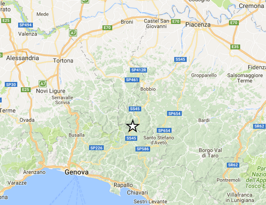 Lieve scossa di terremoto al confine con la provincia di Alessandria