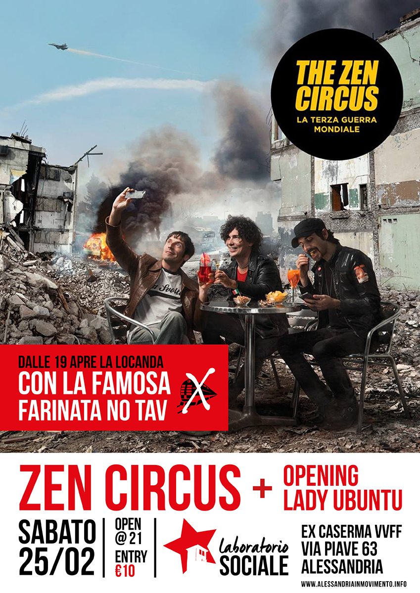 Gli Zen Circus in concerto al Laboratorio Sociale