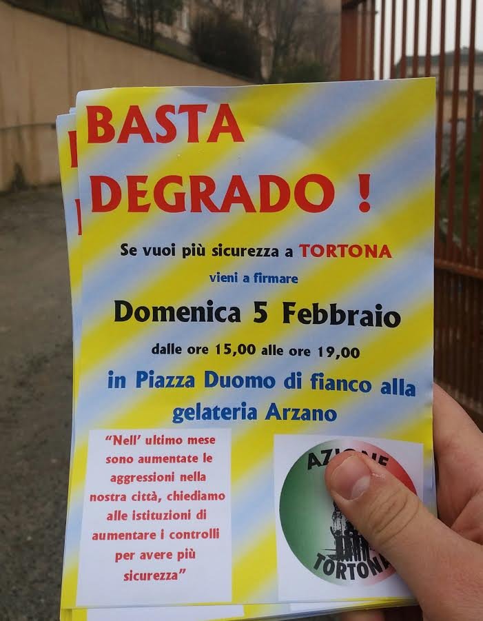 Una petizione contro il degrado e per chiedere maggiore sicurezza a Tortona