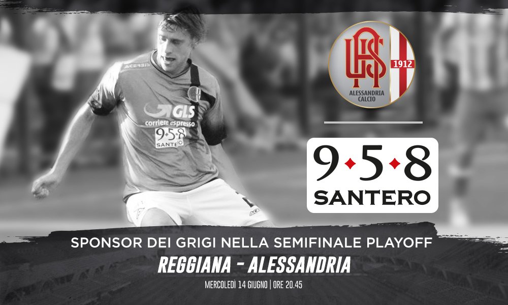 Alessandria: contro la Reggiana torna lo sponsor Santero 958