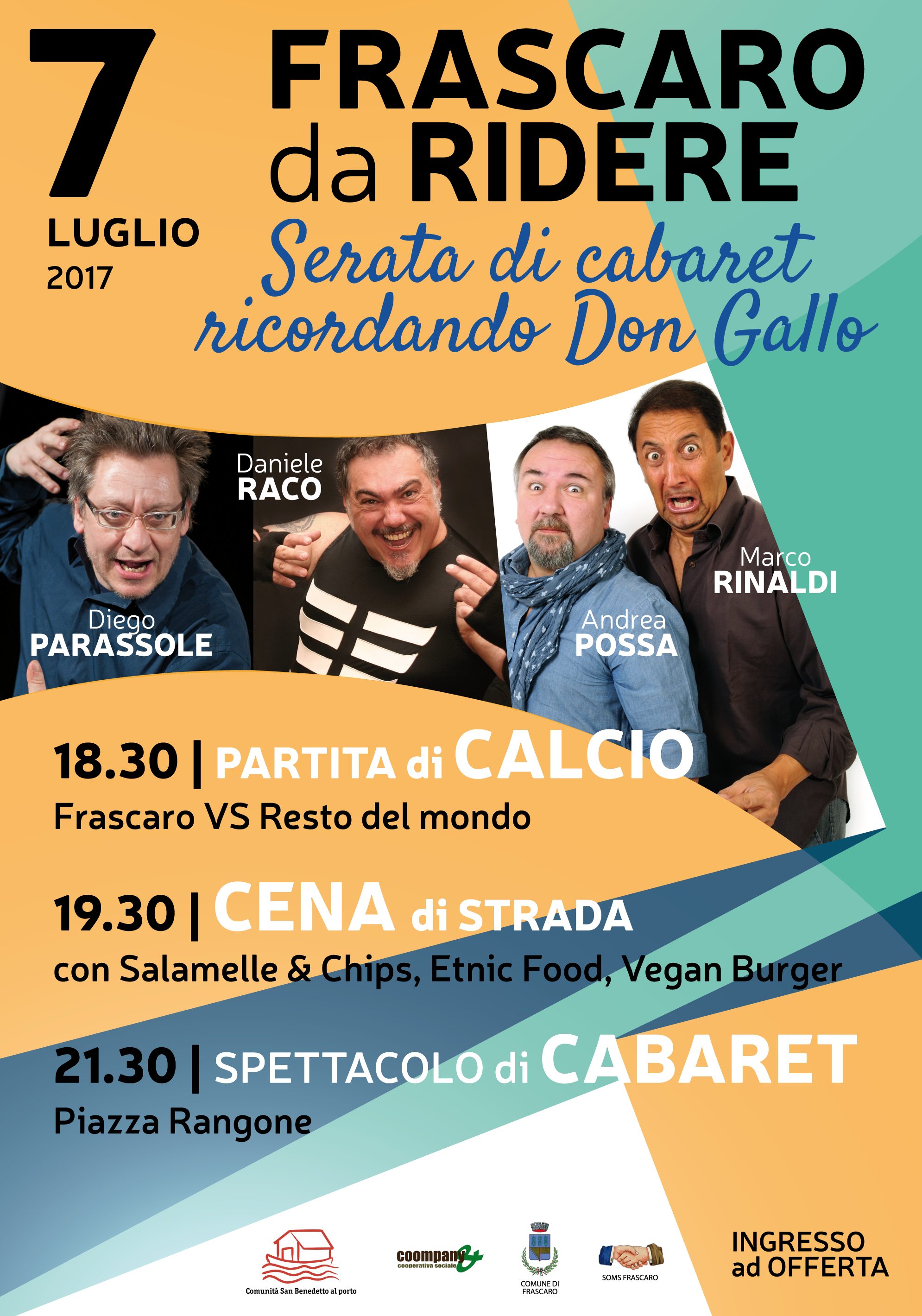 Street food e cabaret per ricordare Don Gallo