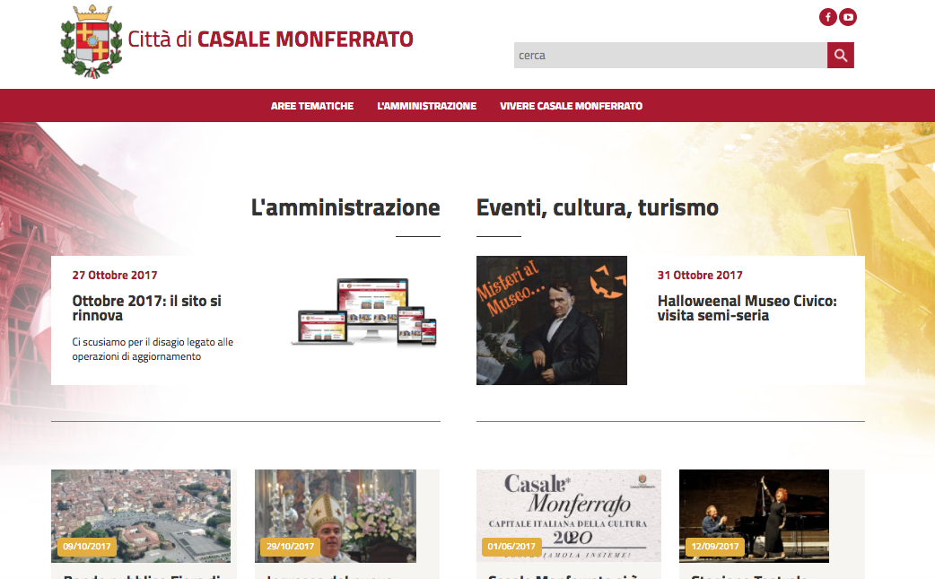 Online il nuovo sito del Comune di Casale Monferrato
