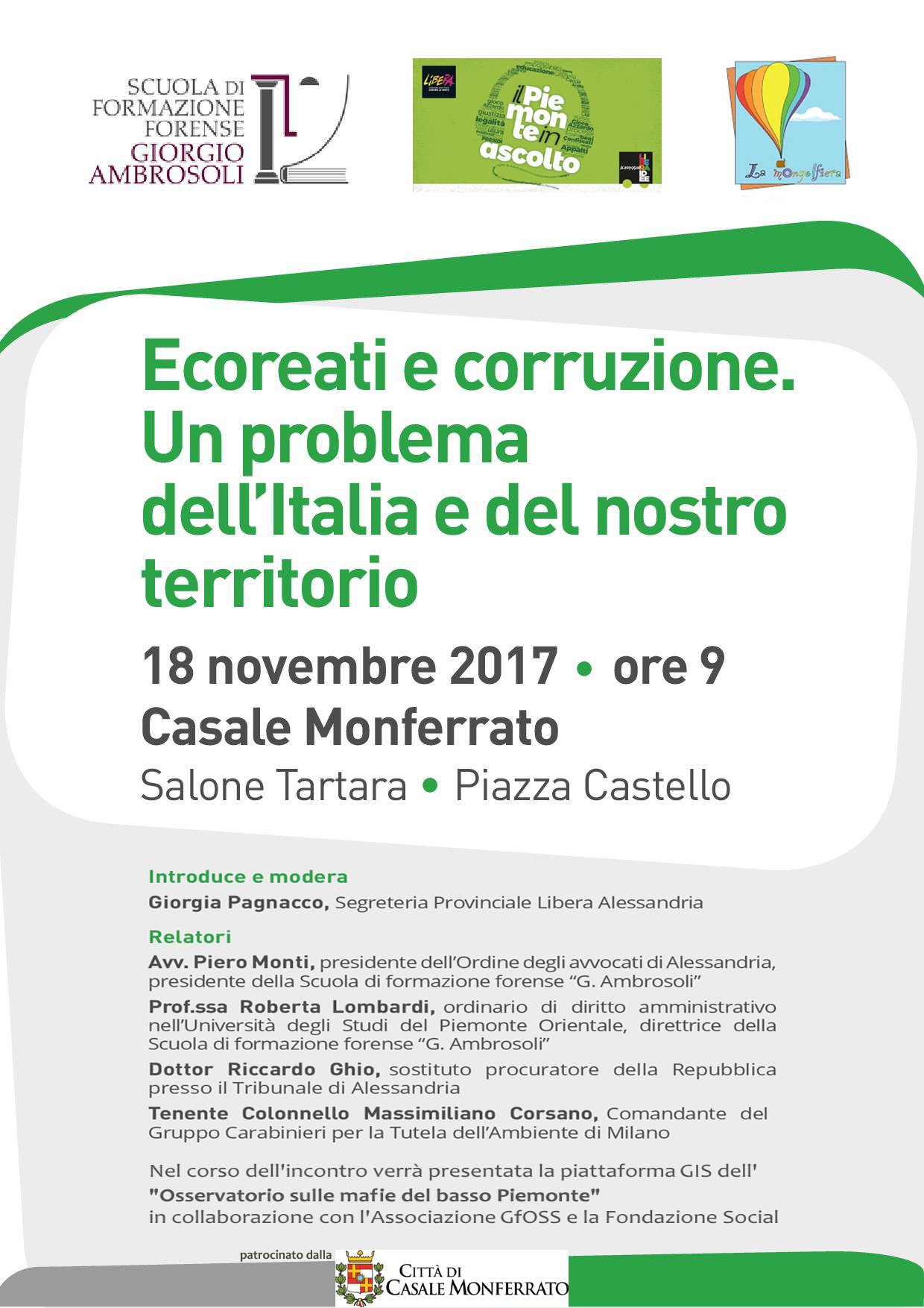 Ecoreati e corruzione: un problema dell’Italia e del nostro territorio