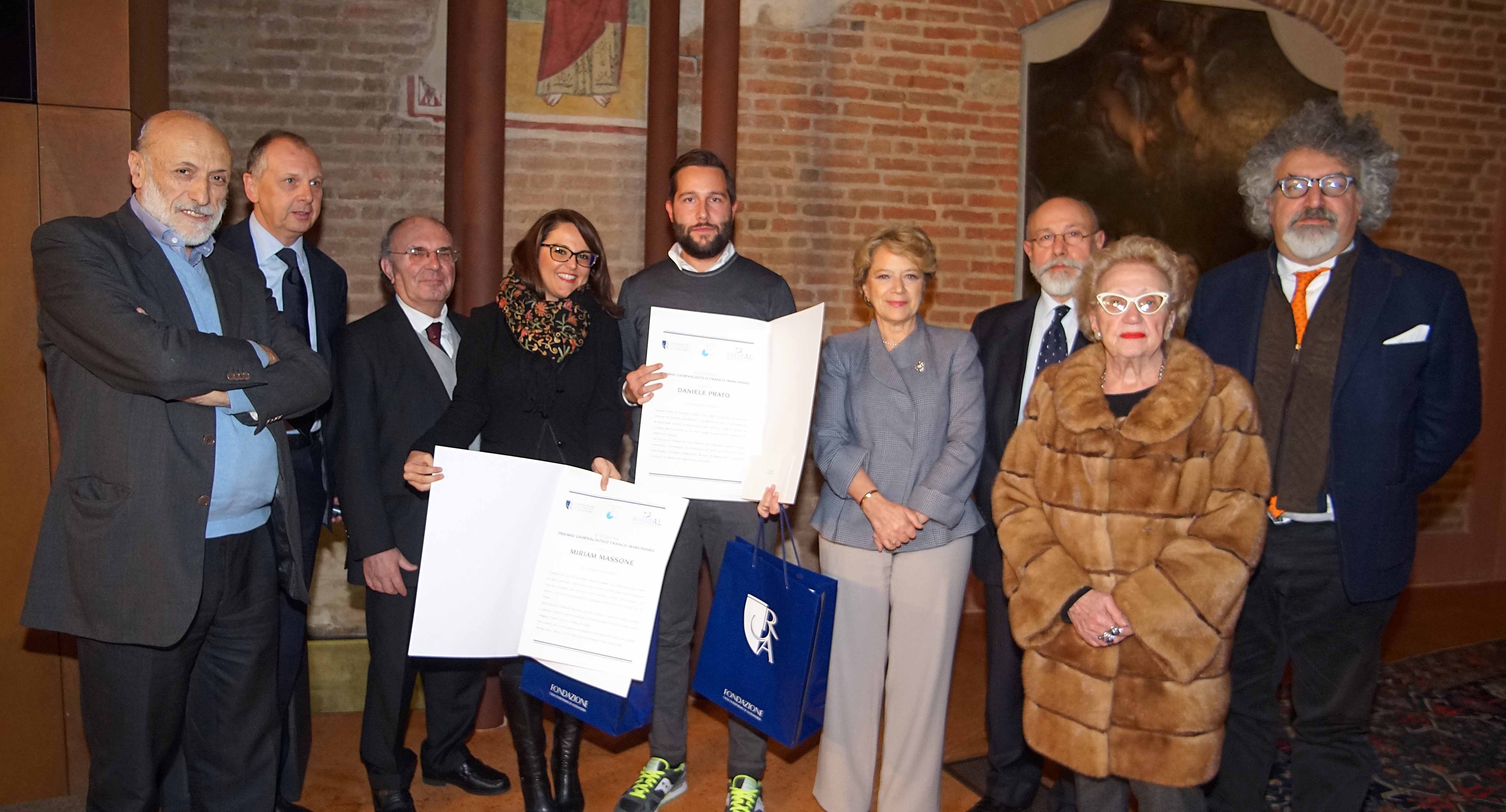 Massone, Prato e Griseri si aggiudicano il Premio Franco Marchiaro