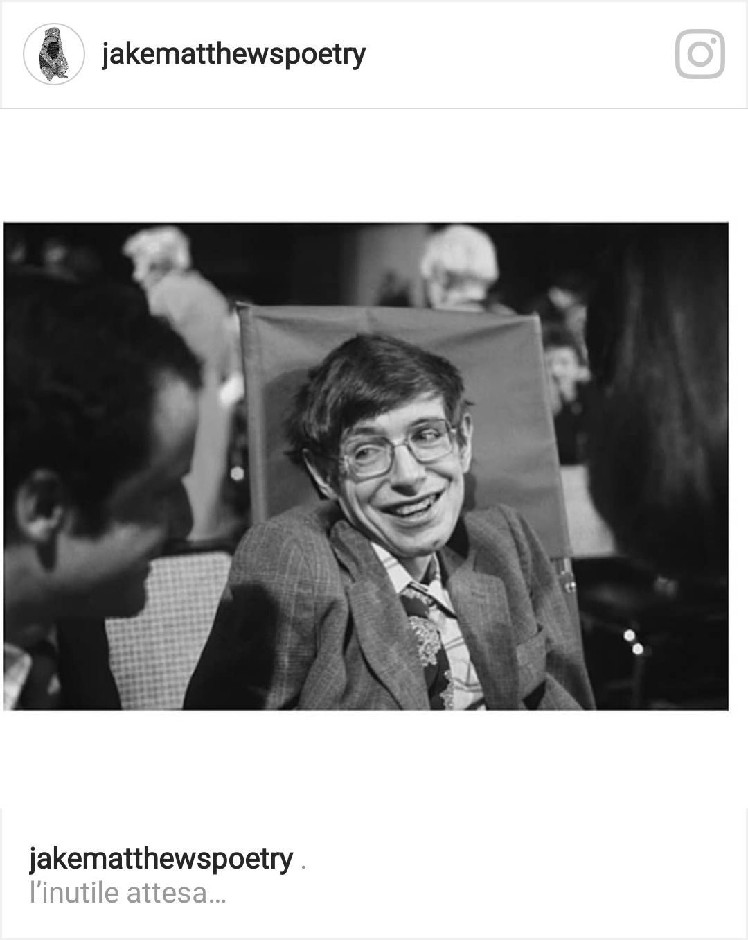 Jake Matthews e l’omaggio ad Hawking