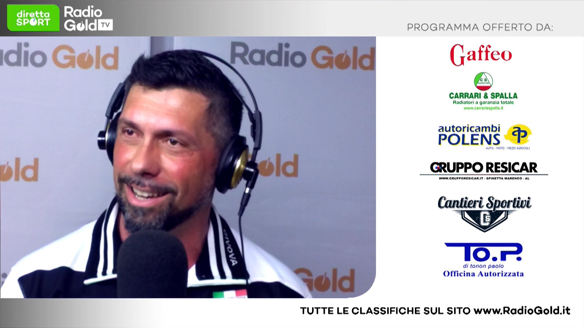 Seconda Categoria: su Radio Gold Tv mister Roberto Moiso
