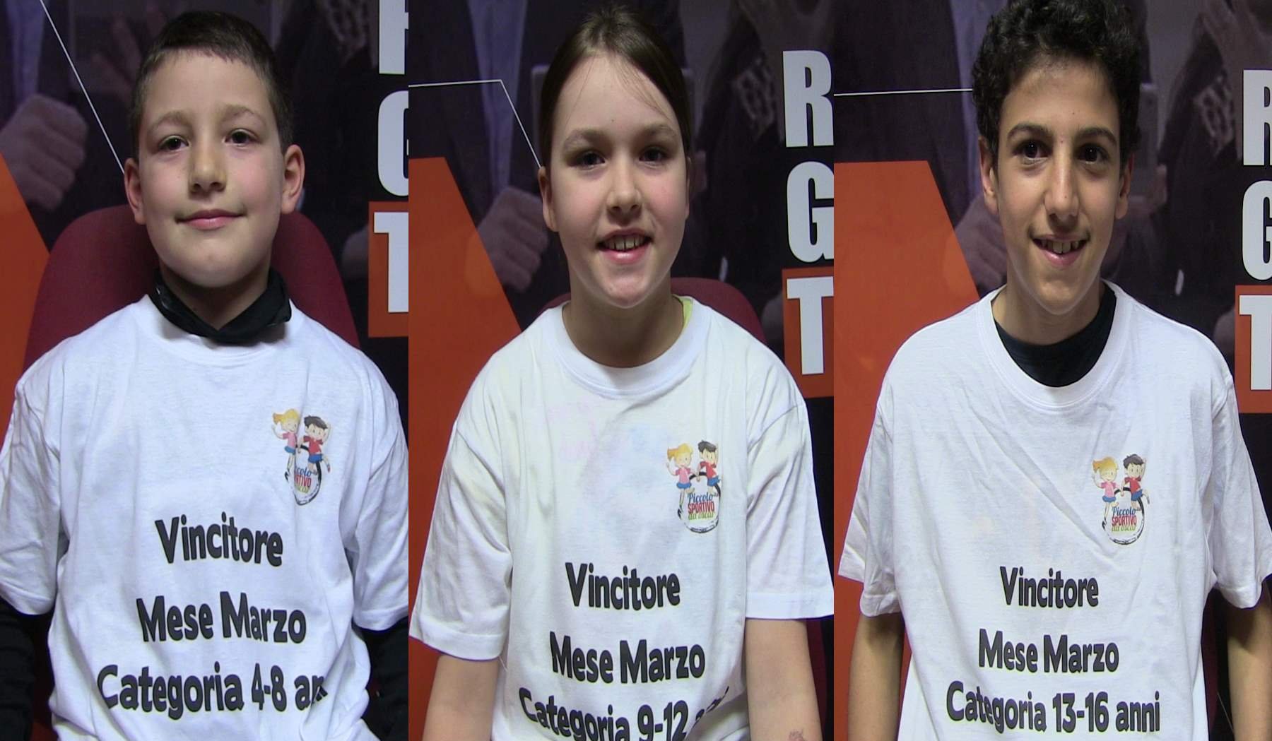 Alessandro, Alessandra e Edoardo i piccoli sportivi più votati a marzo