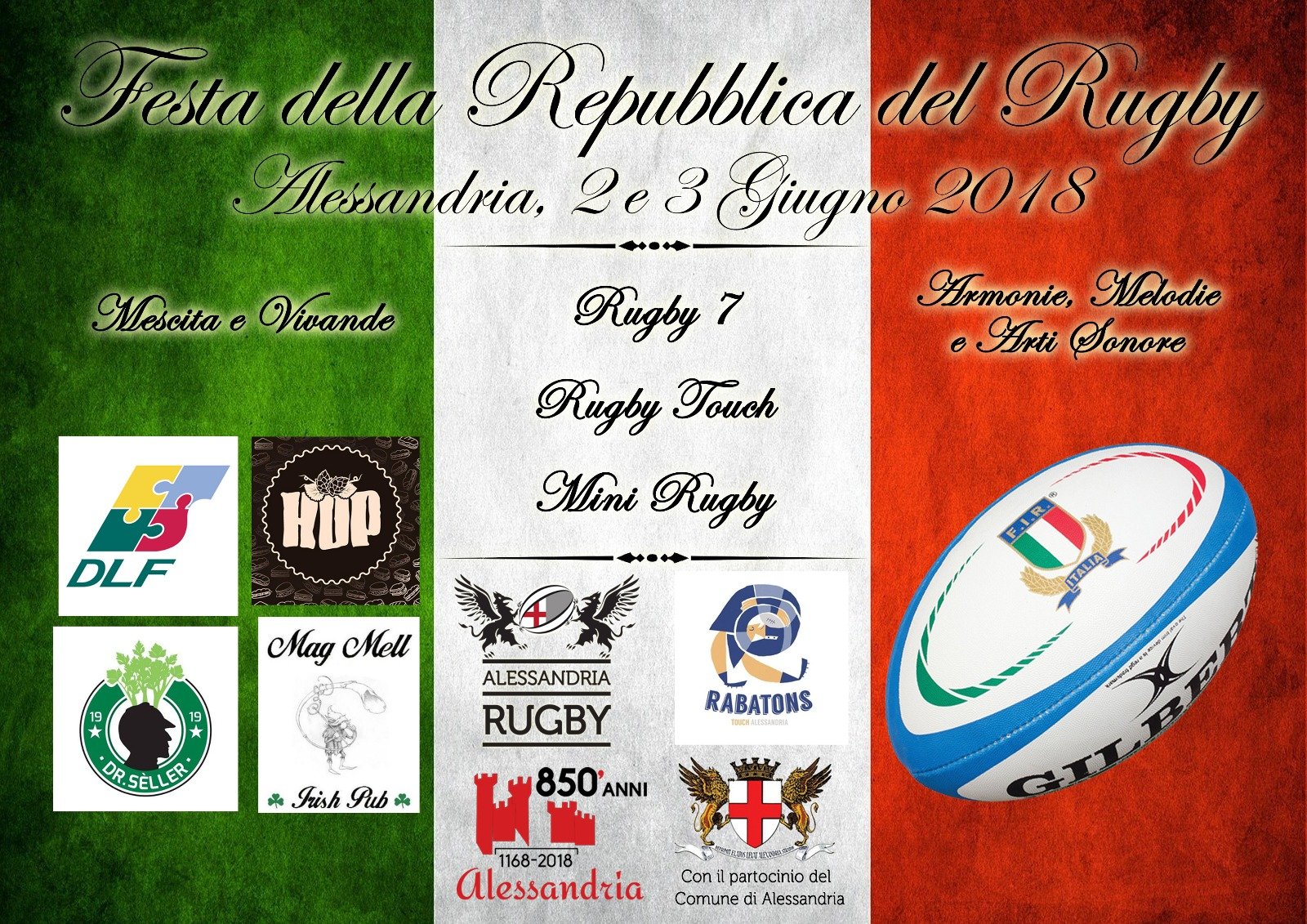 Alessandria Rugby: due giorni di festa tra tornei, musica e buon cibo