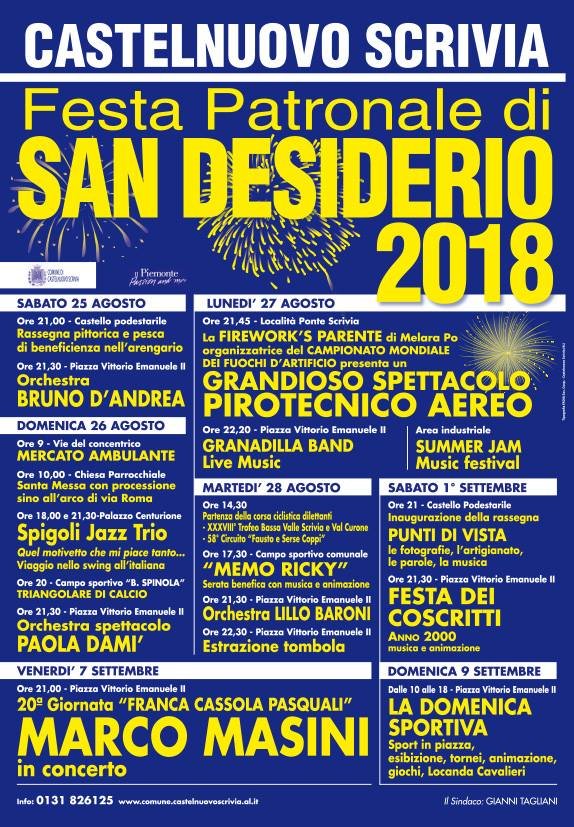 Festa patronale San Desiderio a Castelnuovo Scrivia