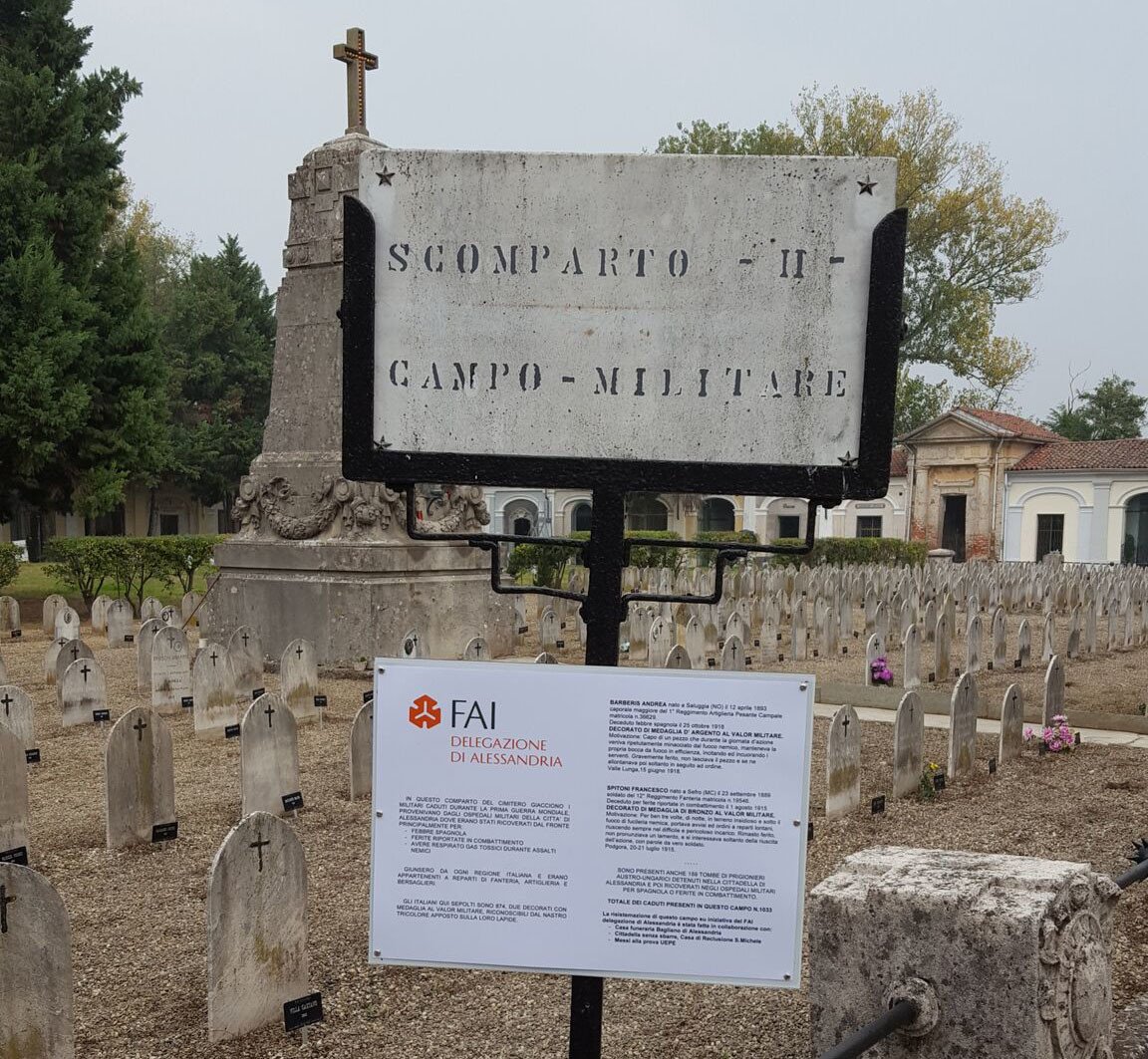 Ad Alessandria “Campo d’onore” del cimitero risistemato