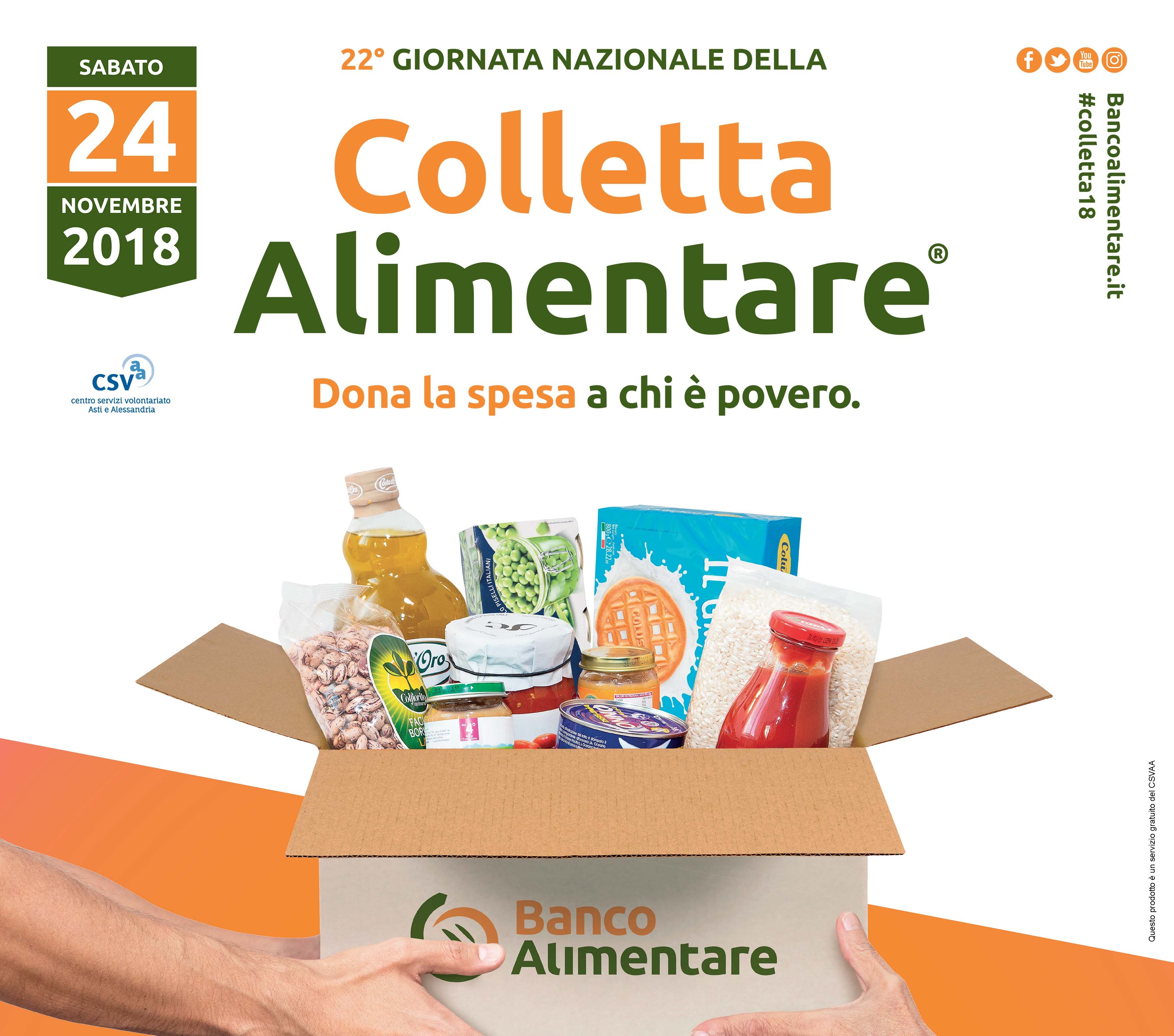 Colletta alimentare 2018. La provincia di Alessandria dona 105 tonnellate