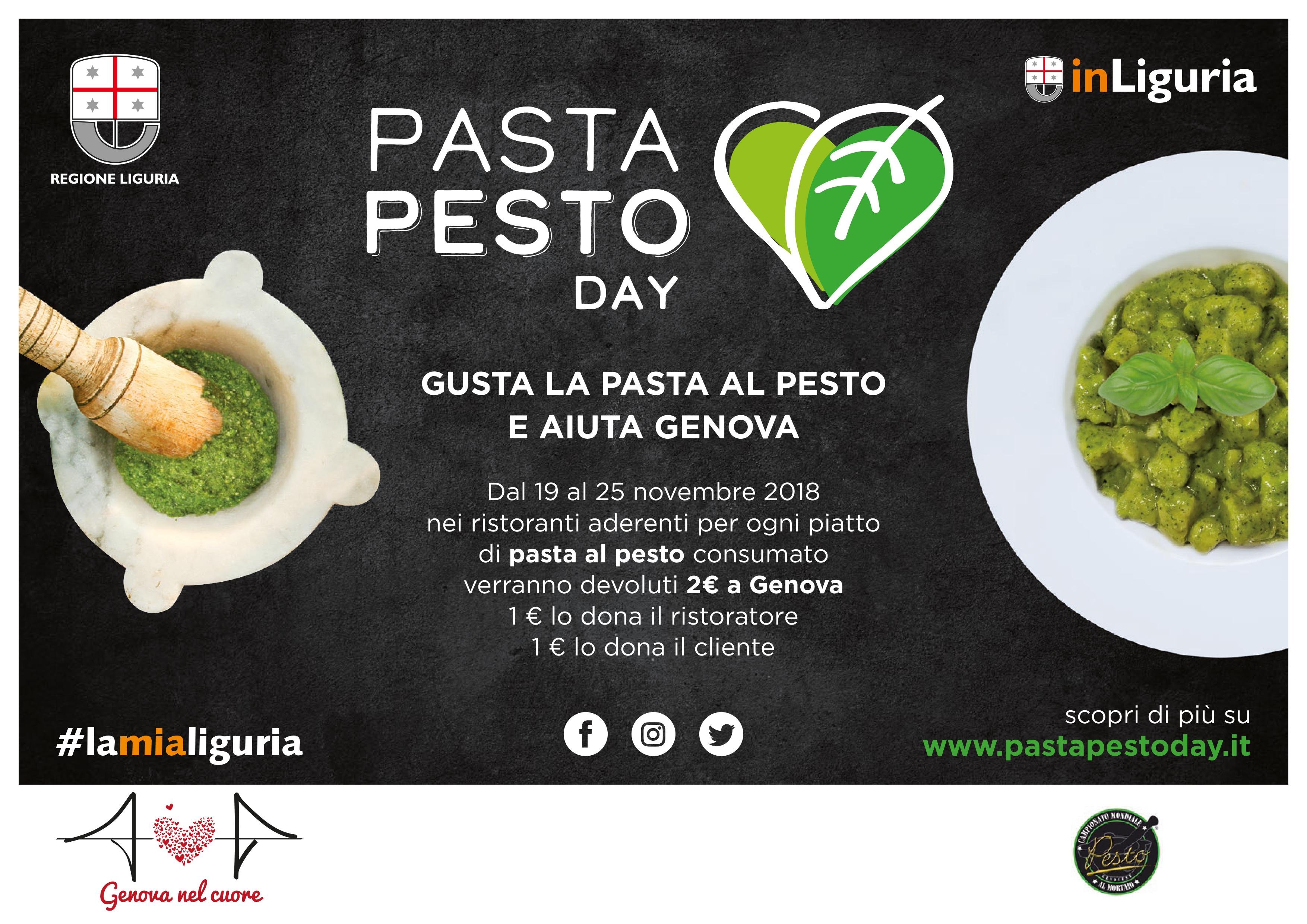 La pasta al Pesto per Genova dal 19 al 25 novembre
