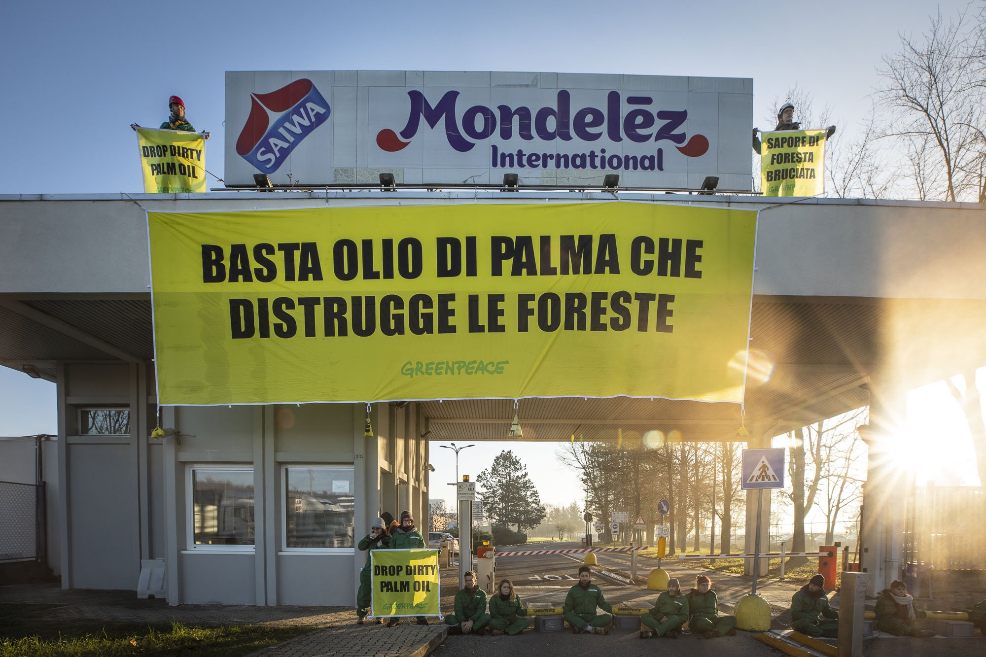Protesta di Greenpeace contro l’olio di palma a Capriata d’Orba