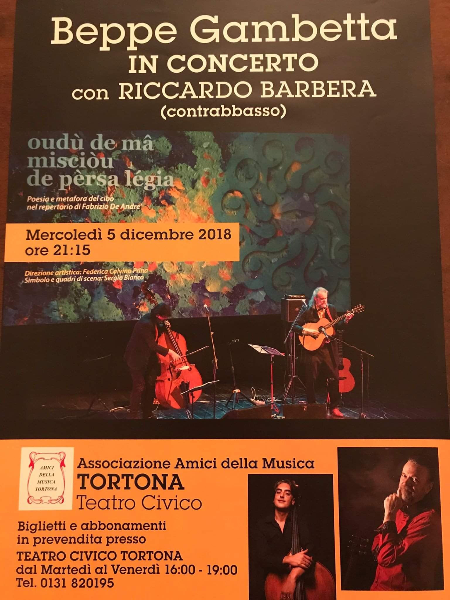 Beppe Gambetta in concerto tra i testi di Faber e i profumi della Liguria