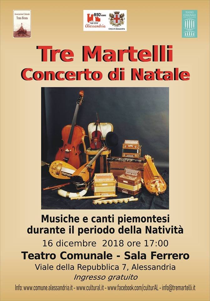 Il concerto di Natale dei Tre Martelli torna al Teatro Comunale