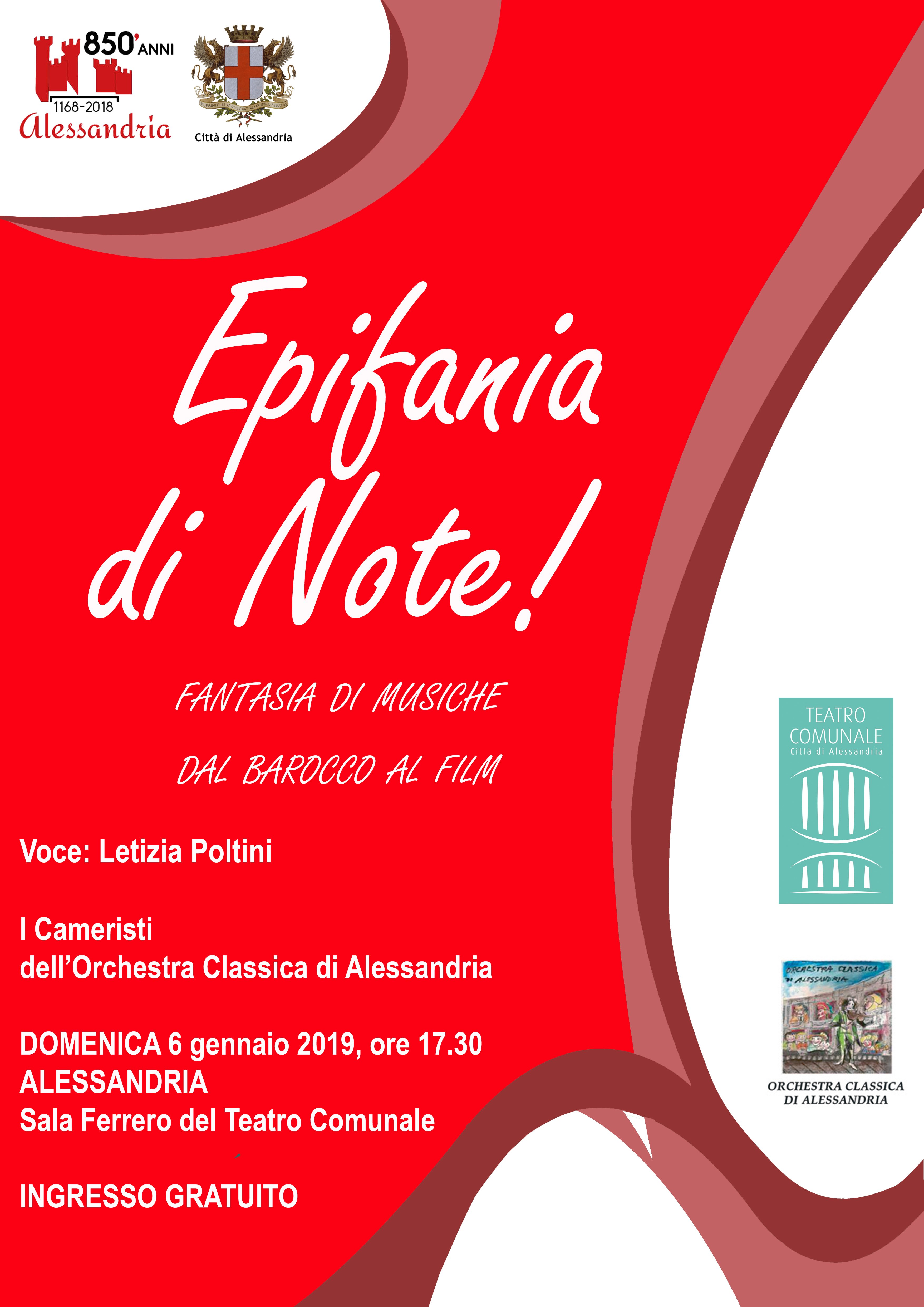 Locandina Concerto Epifania Alessandria 2019