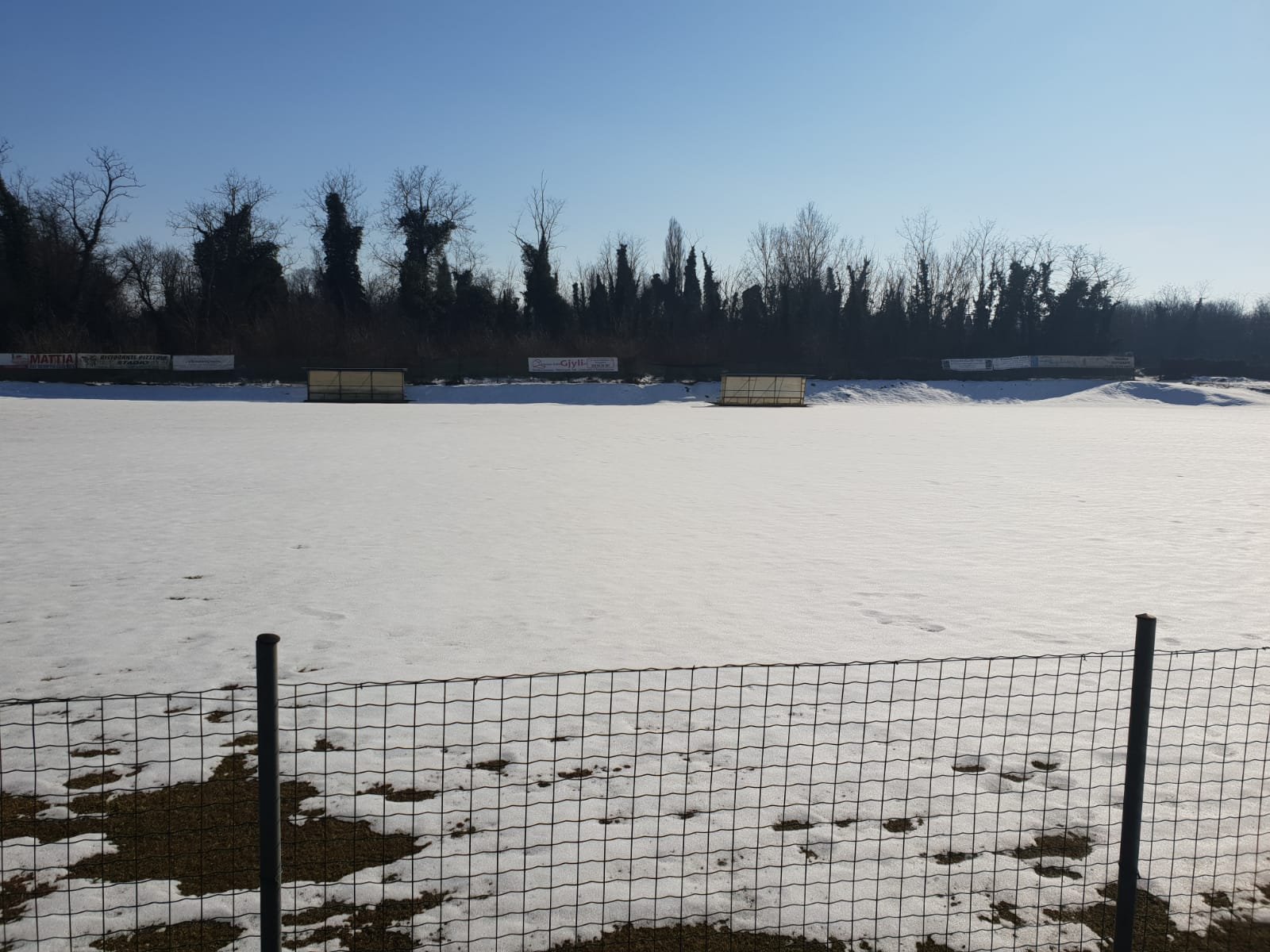 Calcio: rinviate per neve le partite di Prima, Seconda e Terza Categoria