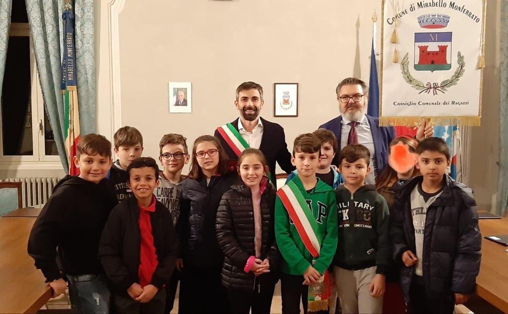 Il nuovo Consiglio Comunale dei Bambini di Mirabello Monferrato