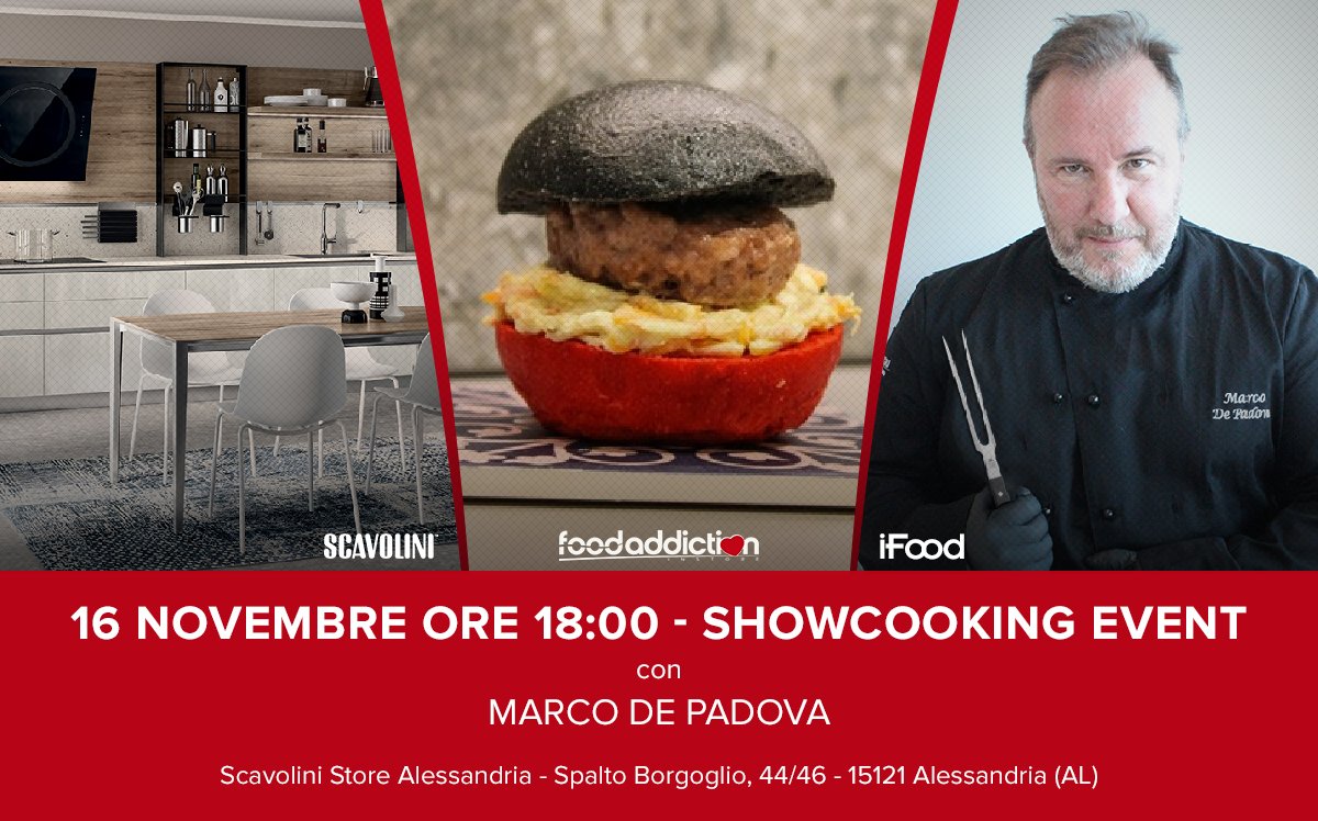 Show-cooking gratuito di Marco De Padova allo Scavolini Store di Alessandria