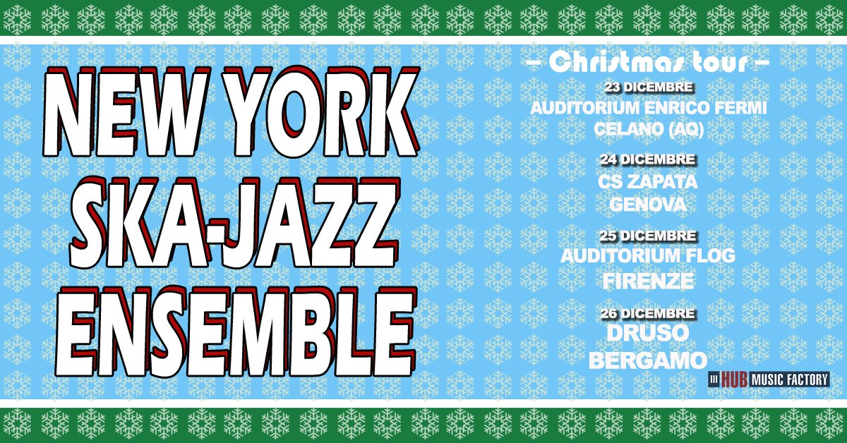 Arriva il tour natalizio del New York Ska-Jazz Ensemble