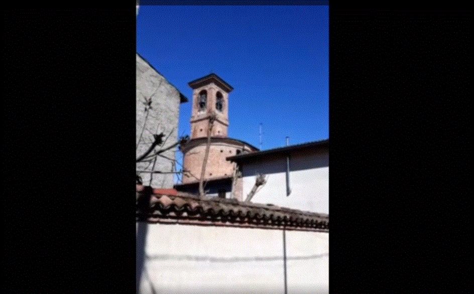 Coronavirus, inno di Mameli dal campanile di Viguzzolo: “Rincuoro gli abitanti”