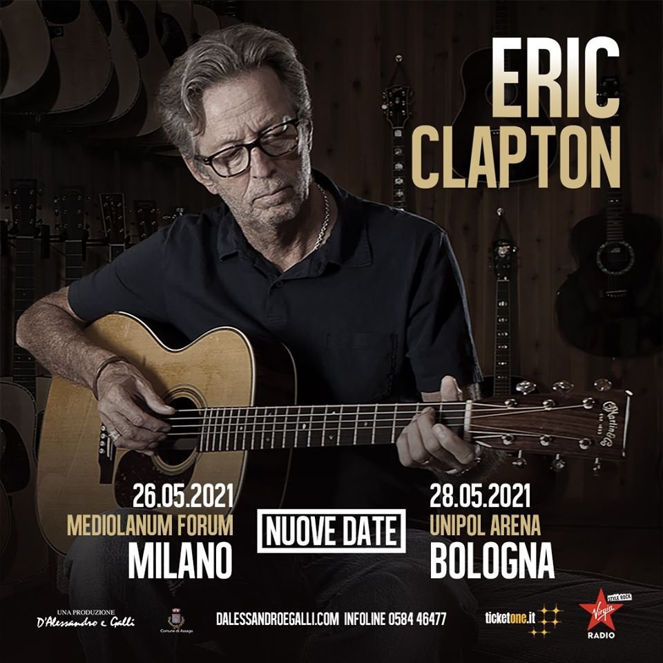 Eric Clapton: rinviate le date del tour