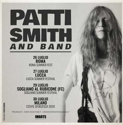 Patti Smith torna in tour in Italia a luglio