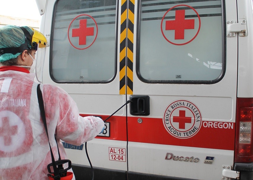 Coronavirus: Croce Rossa Acqui in prima linea. Sanificazioni, mascherine e distribuzione pasti