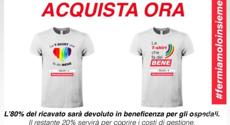 Pasqua SolidALe con la maglietta “Che fa del Bene” per la raccolta fondi pro ospedali