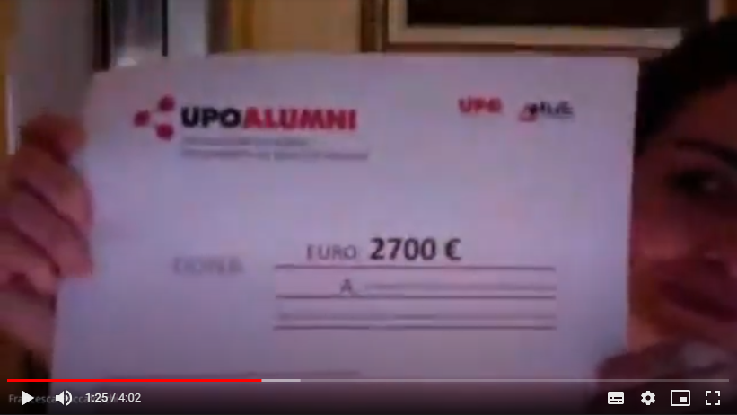 La consegna dell’Upo Alumni dell’assegno benefico all’Ospedale di Alessandria