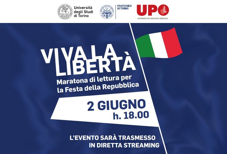 Università Piemonte Orientale: il 2 giugno maratona online di letture insieme agli atenei torinesi