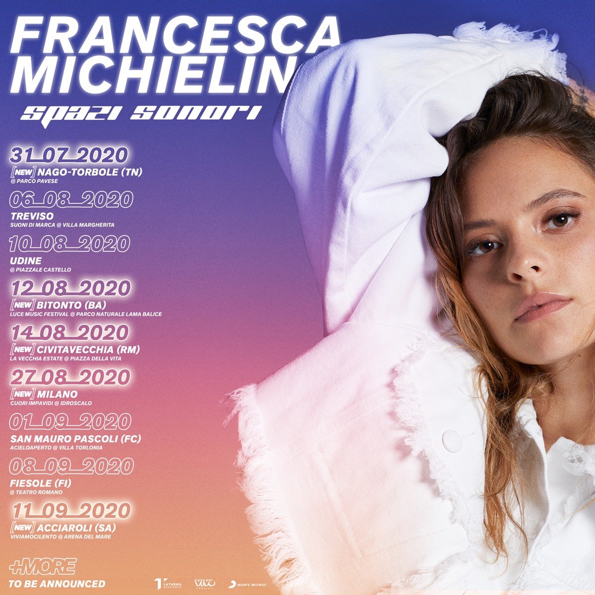Gli Spazi Sonori di Francesca Michielin, in tour questa estate