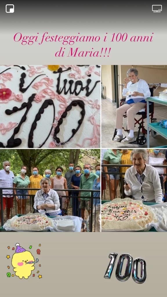 A Giarole una torta enorme per festeggiare i 100 anni di Maria