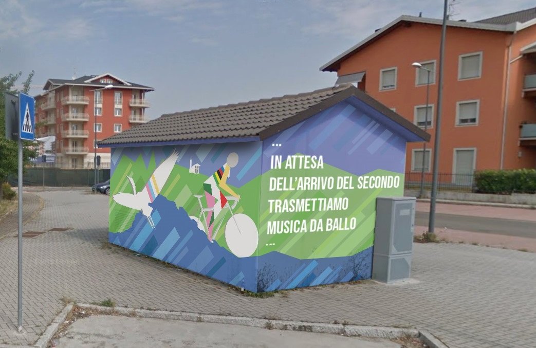 A Novi Ligure un murale per Fausto Coppi davanti al Museo Campionissimi