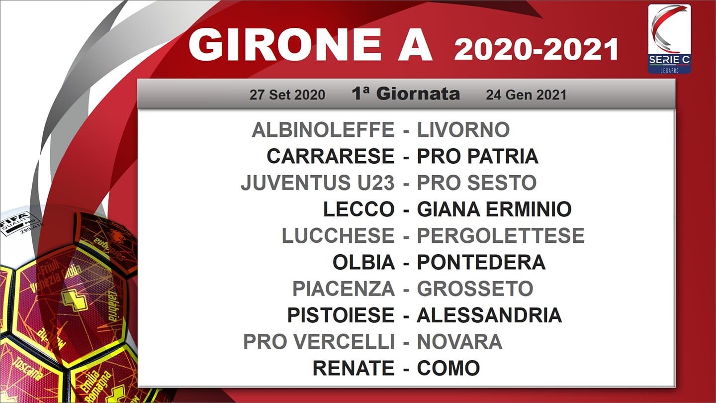 Prima giornata Lega Pro 2020-2021